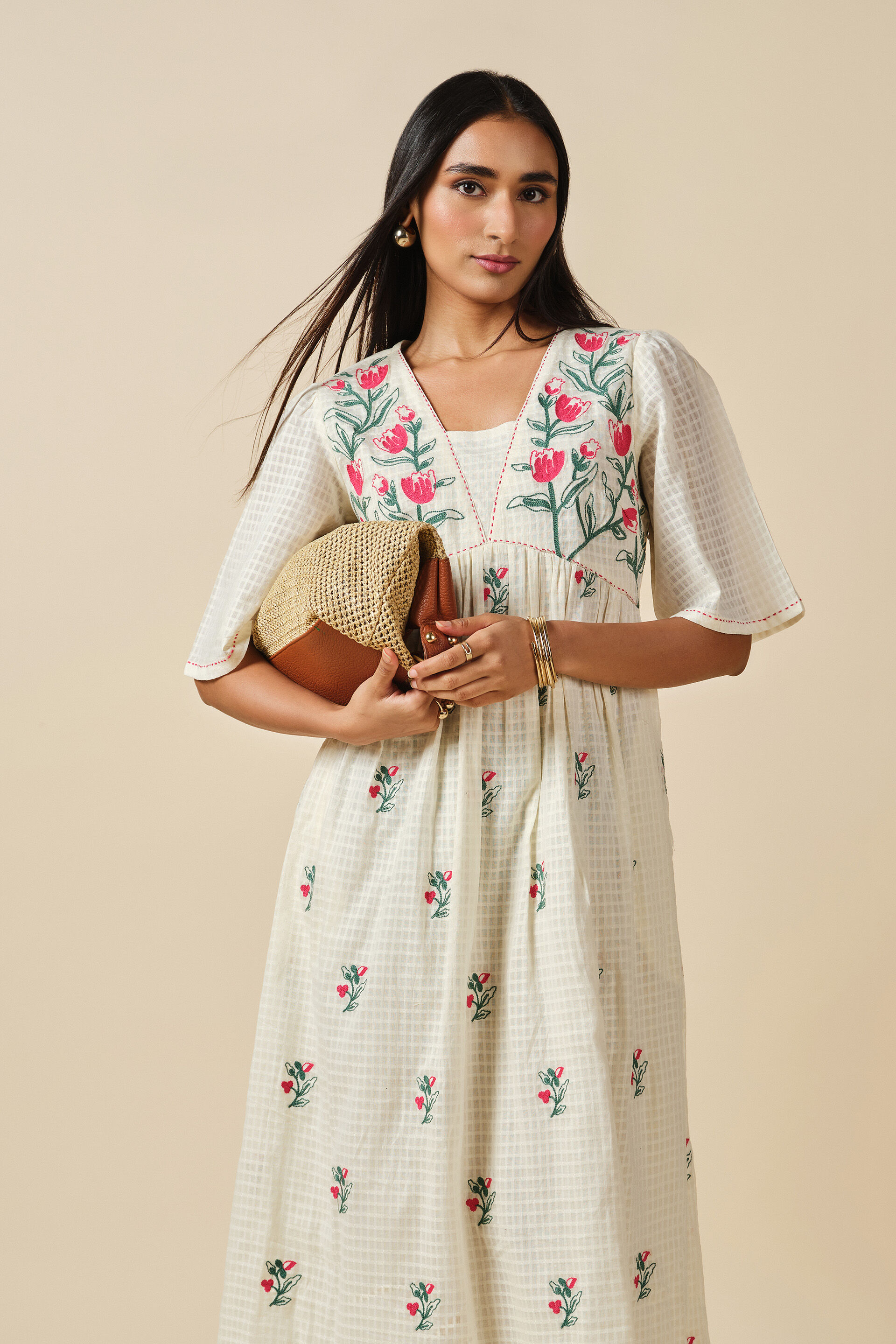 Gulrez Dress, Off White, image 3